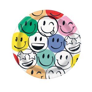 NEW 321 Party! 9" Happy Faces Party Plates, 8 Ct  6 pack